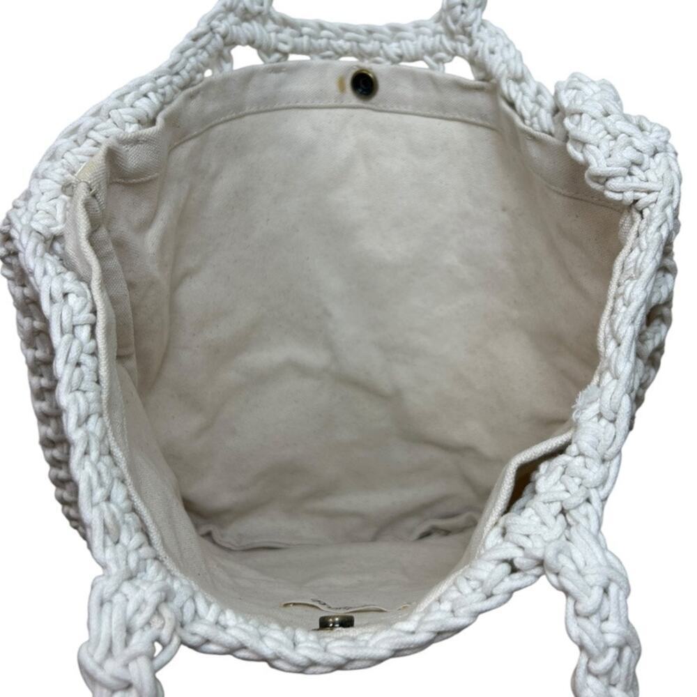 Madewell Women's 'The Crocheted Shoulder Bag' Cross-Body, Knit, White, One-Size - Picture 13 of 15